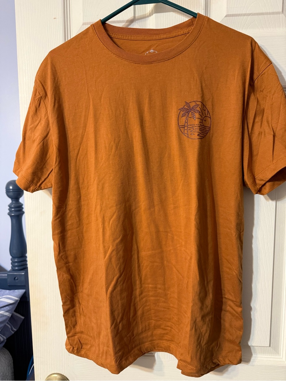 Men's Kamisa Short-Sleeve Crewneck T-Shirt in Rust Brown XL